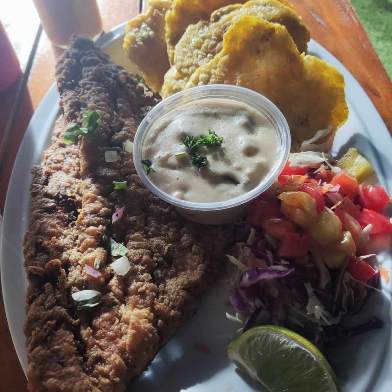 Filete de pescado frito