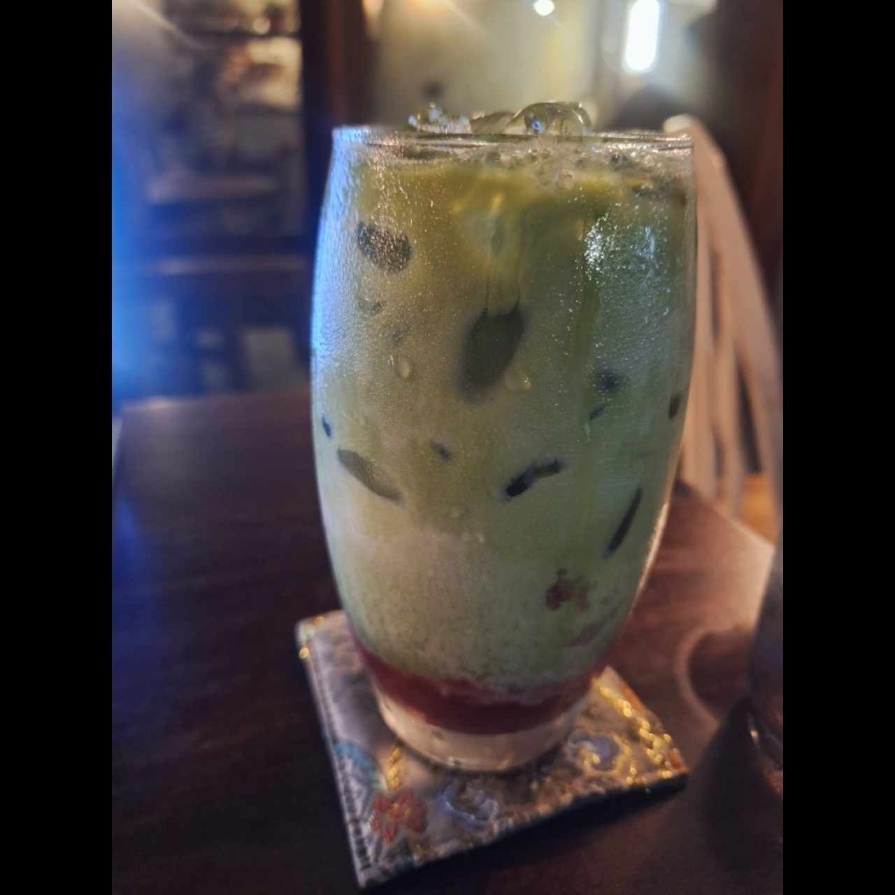 strawberry latte matcha