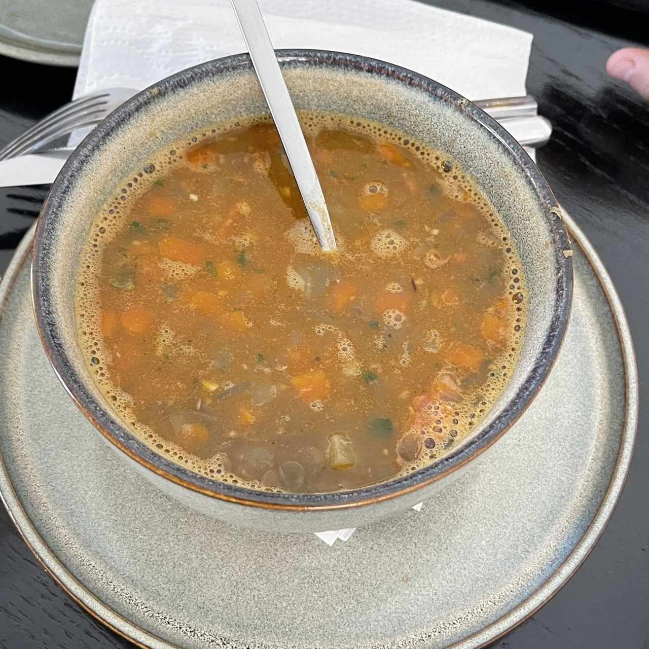 Sopa de lentejas 