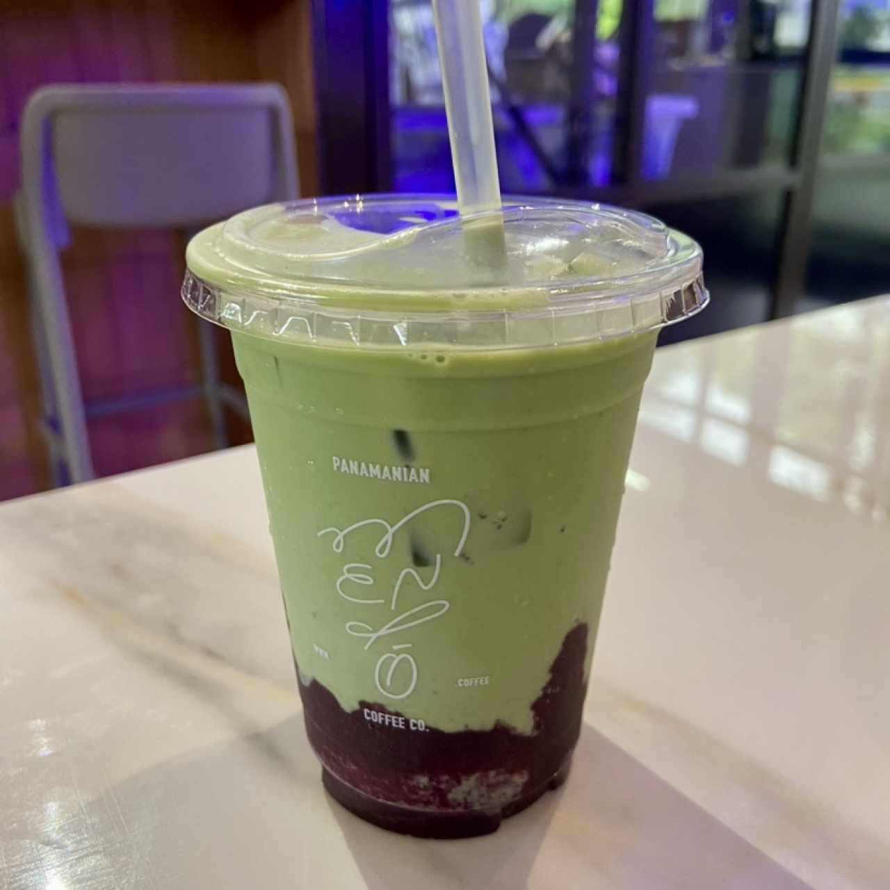 Iced matcha berry