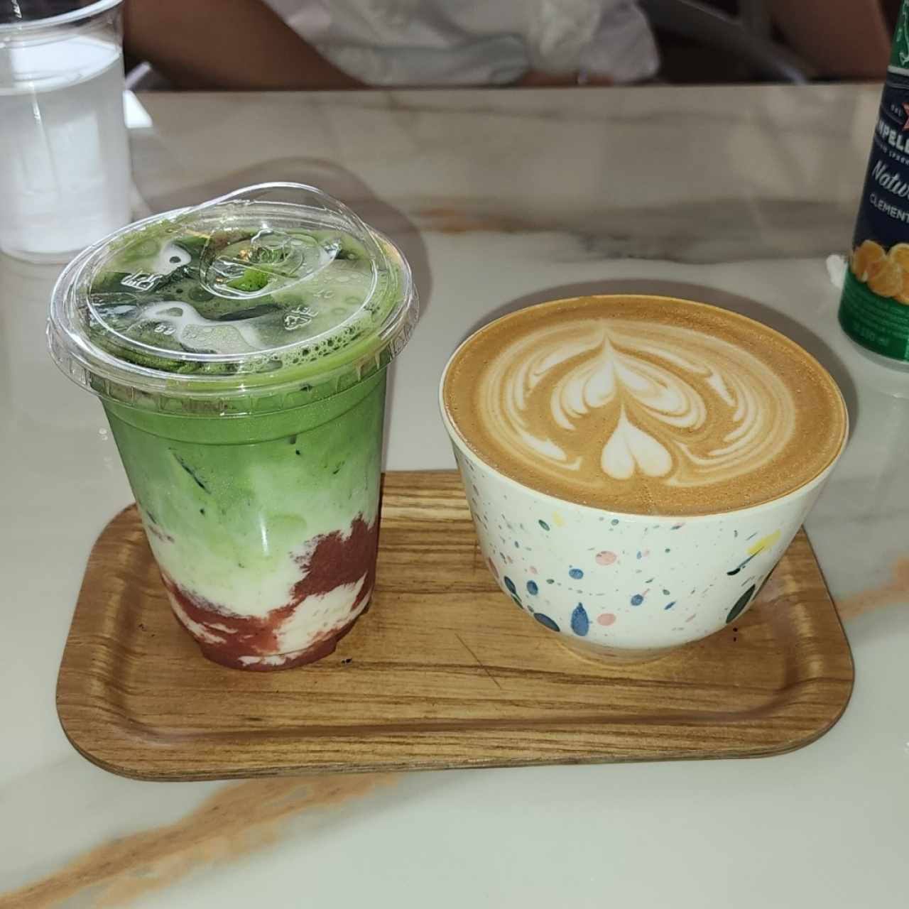 Latte cafe y Matcha
