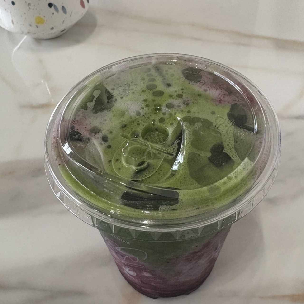 Iced matcha berry