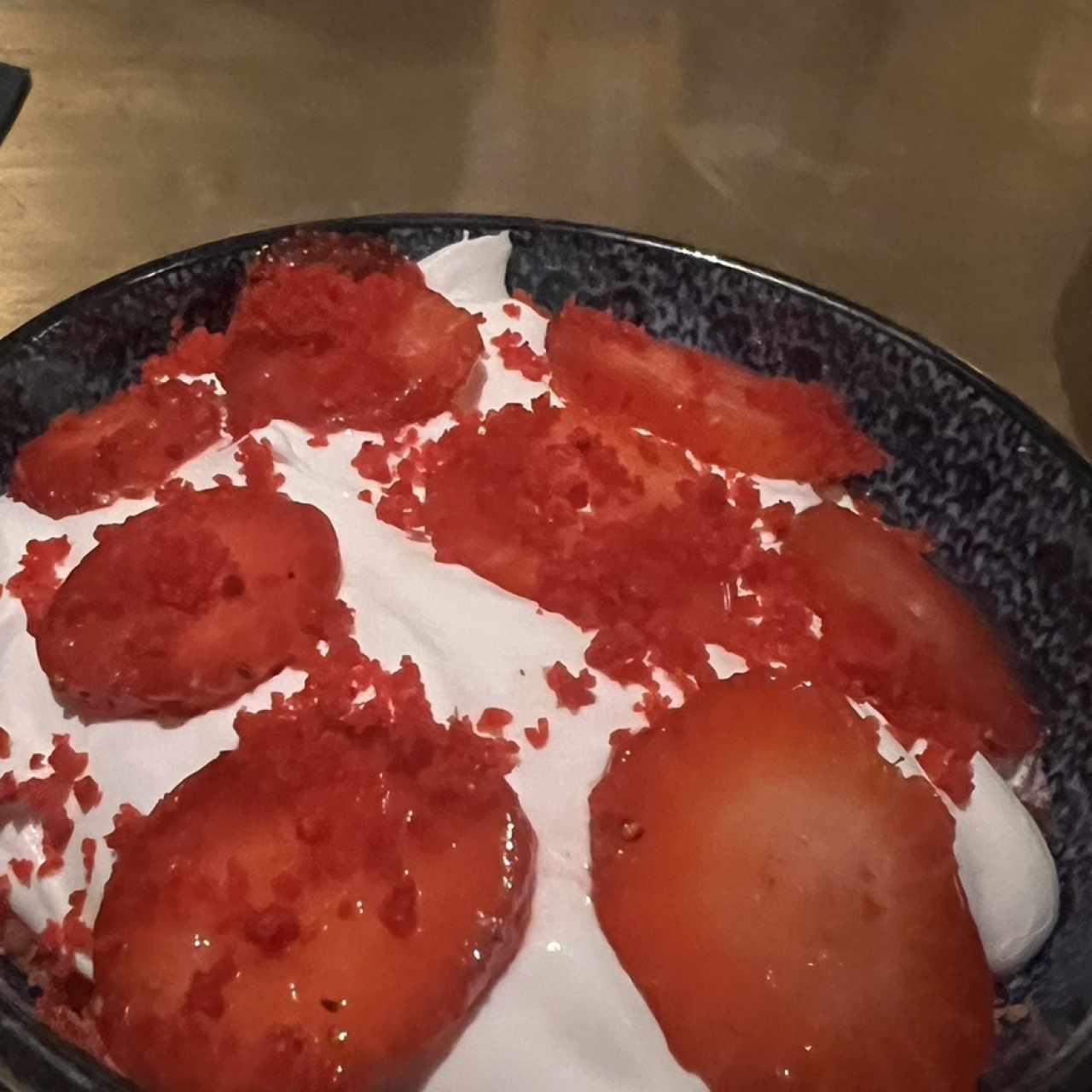 Postre de fresas