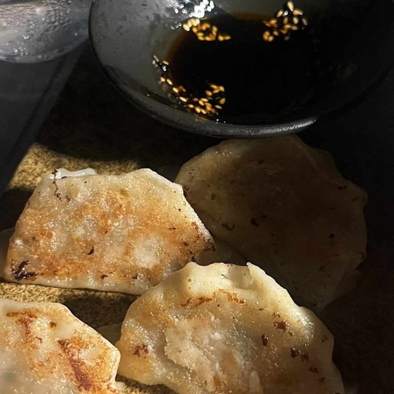 Dumplings de Puerco y Camaron