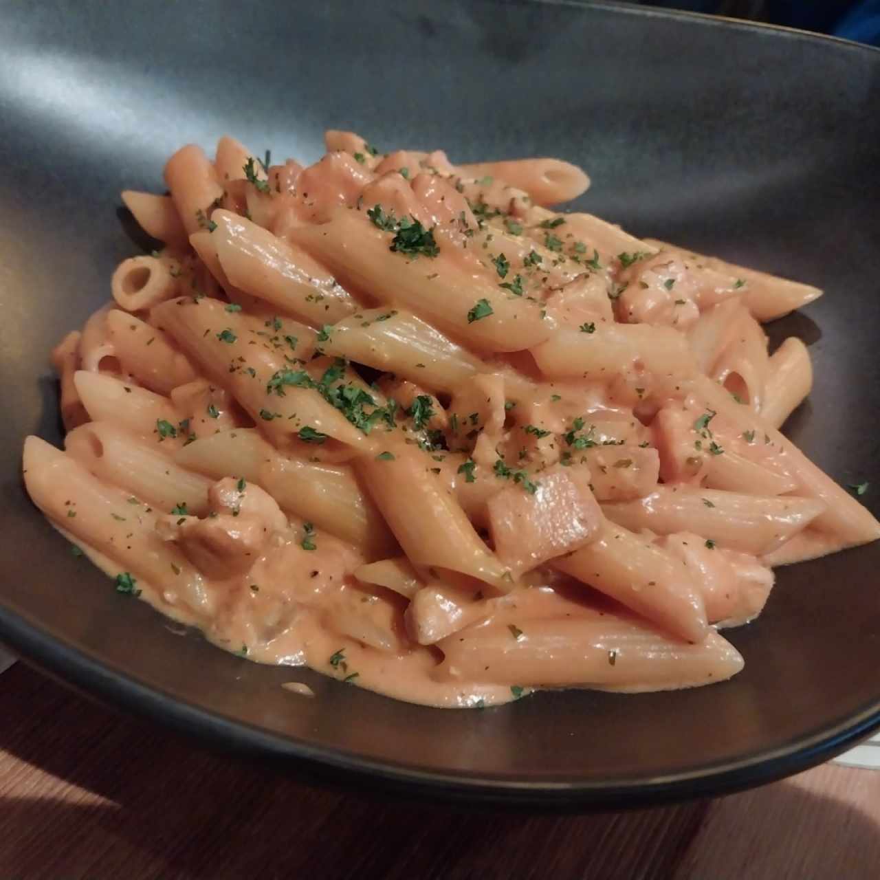 Pasta con salmón 