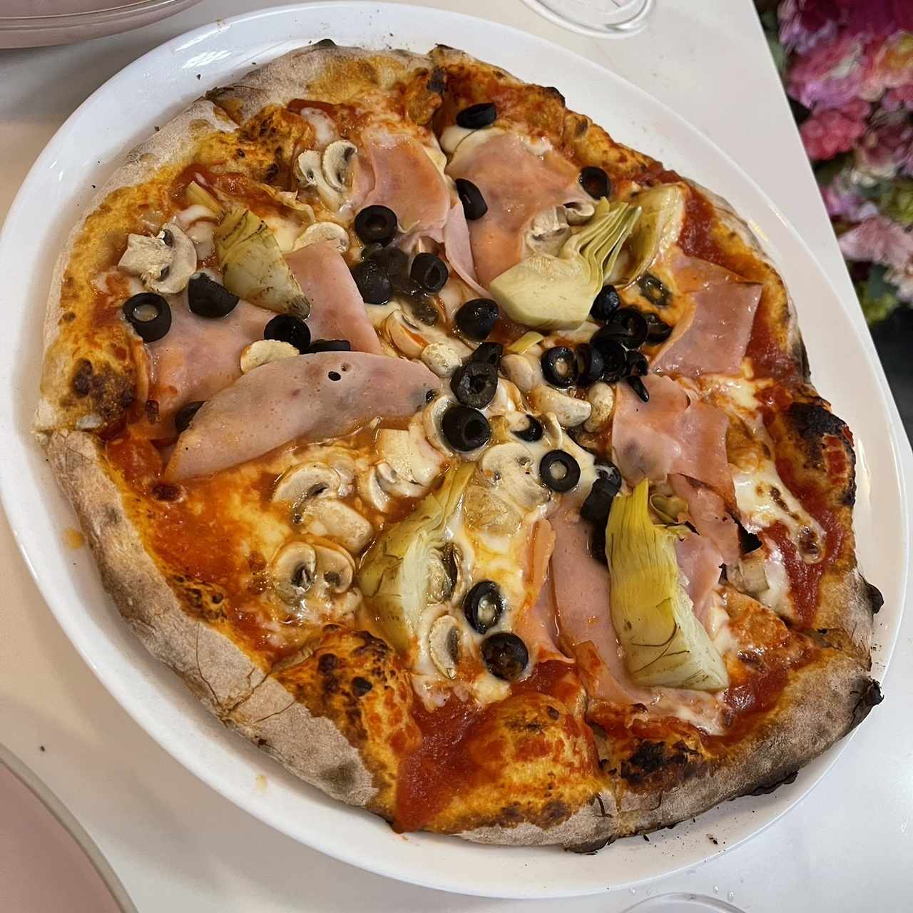 Pizza - Jamón y Hongos