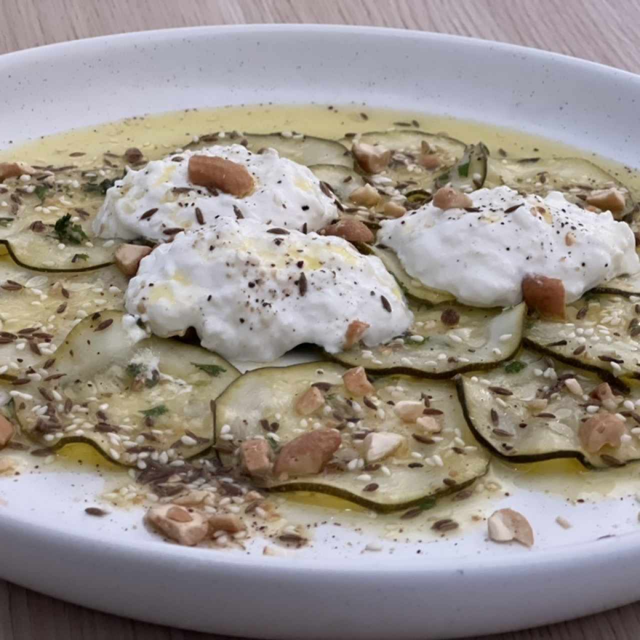 Burrata con zuchinni