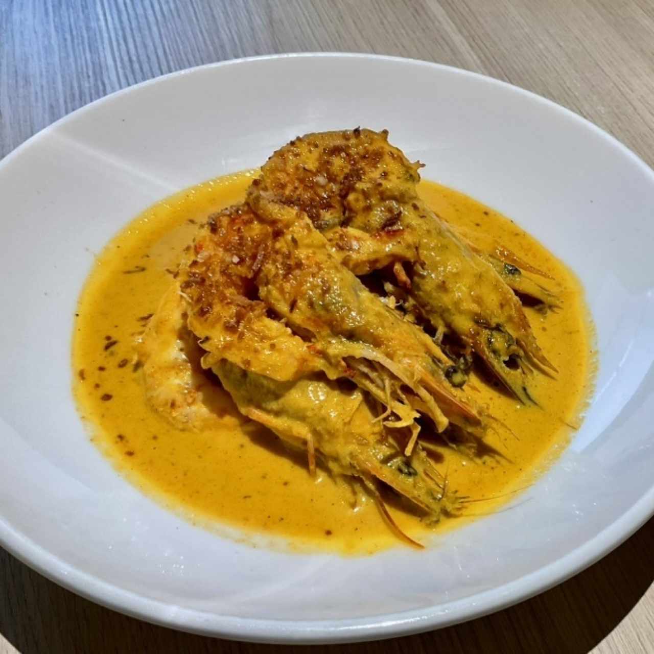 Langostinos con salsa de Coco