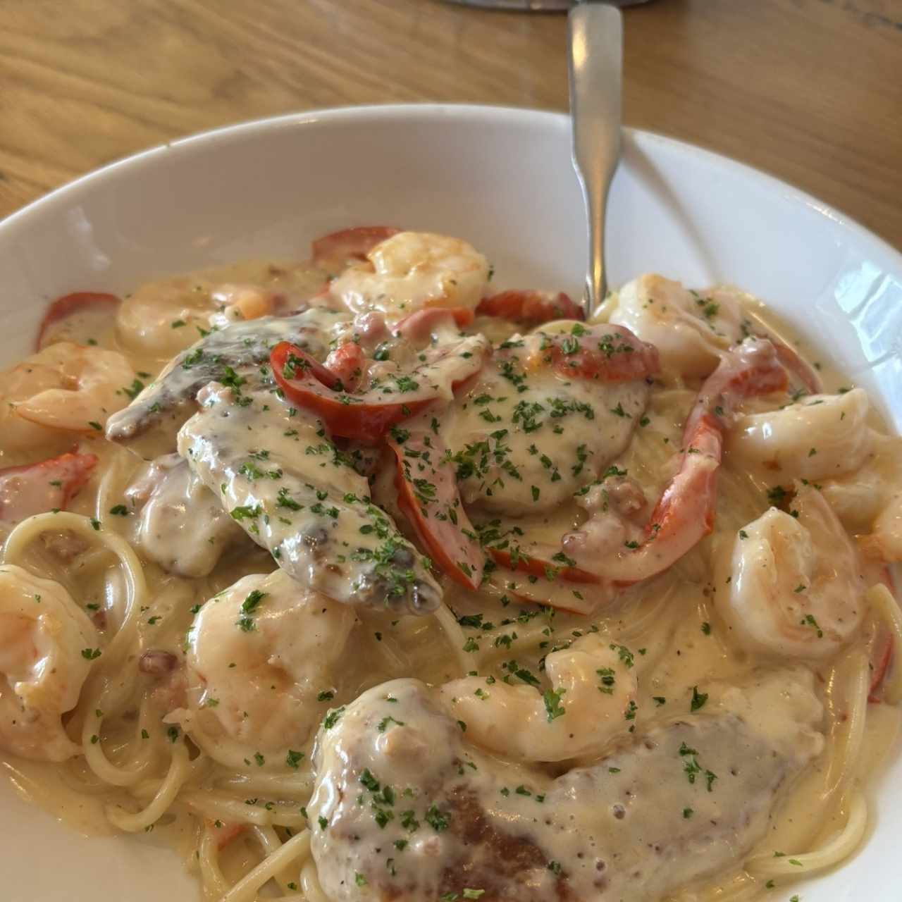 Chicken & Shrimp Carbonara