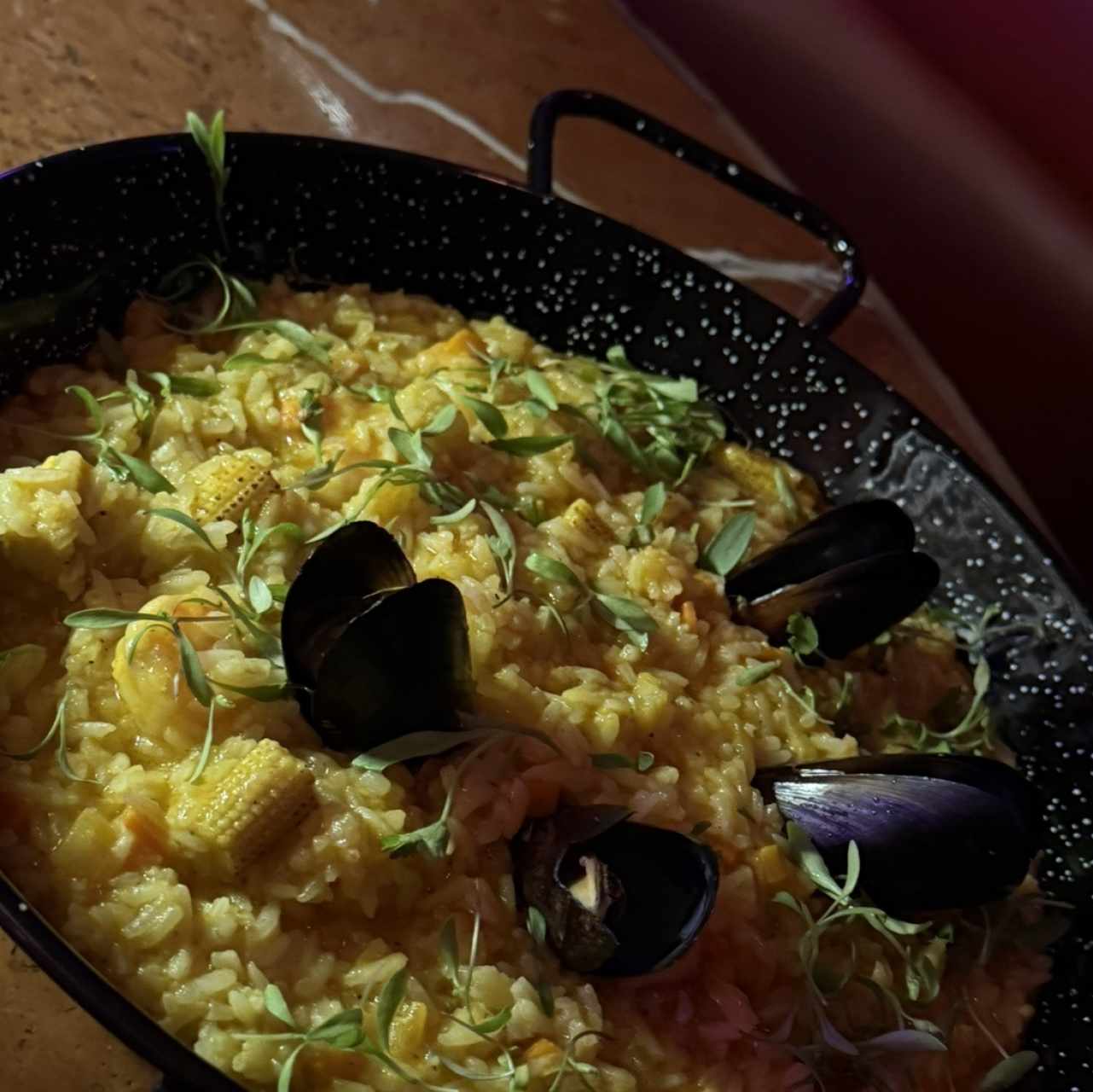 Arroz cremoso de camarones