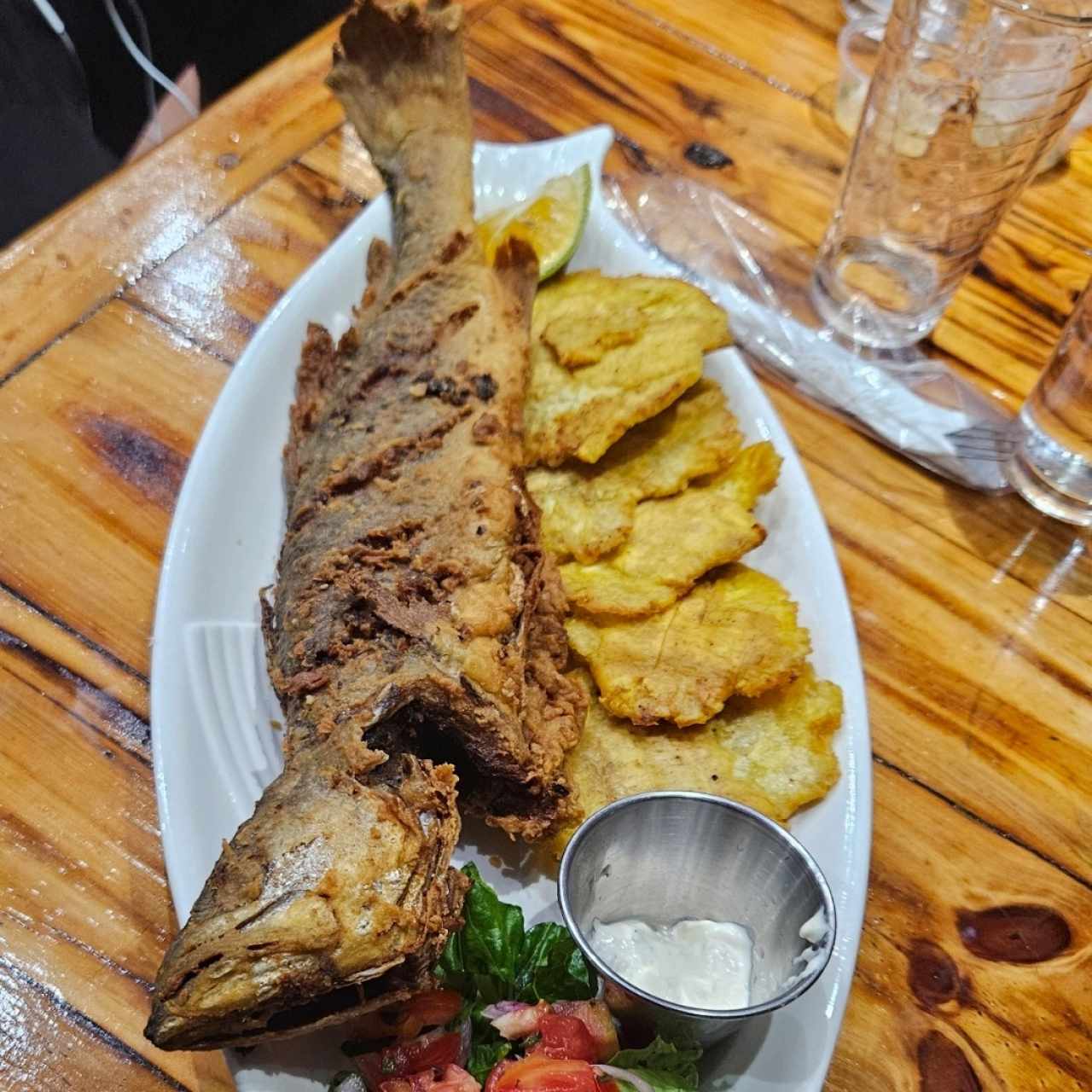 pescado frito relleno 