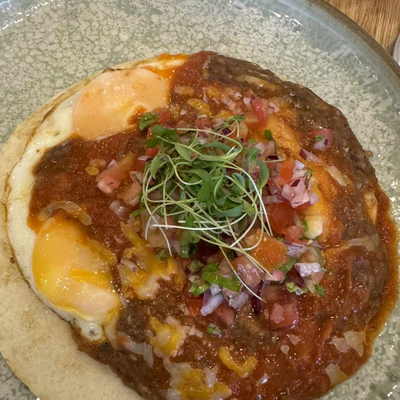 Breakfast - Rancheros con chorizo