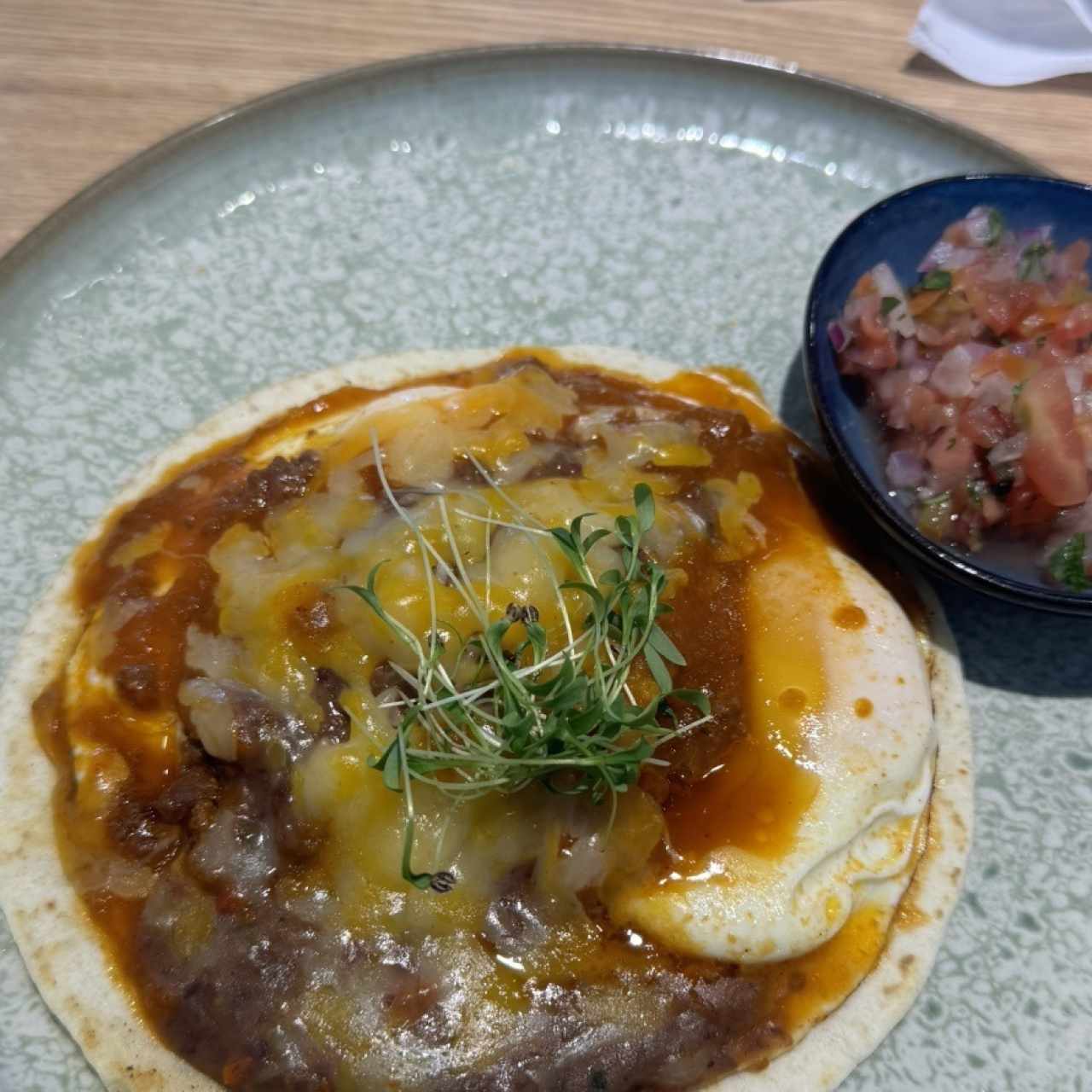 Breakfast - Rancheros con chorizo