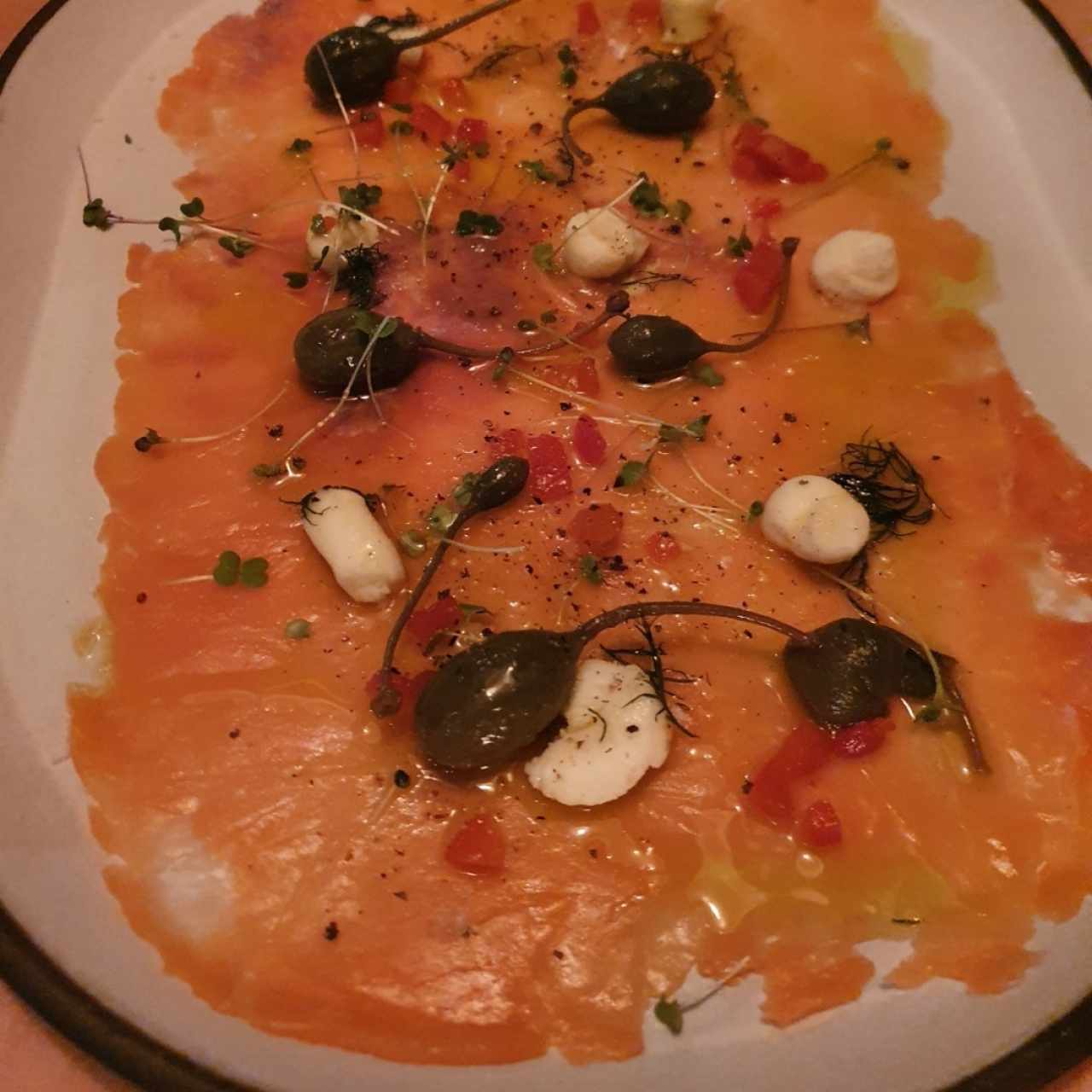 Lunch- Antipasti - Carpaccio de Salmone