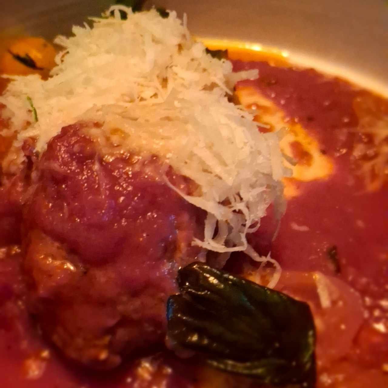 Polpette,Pomodorini e Pecorino