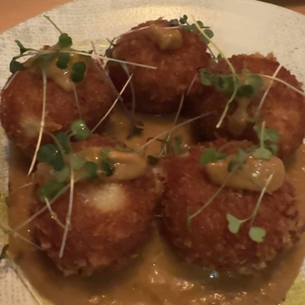 Crocchette Di Patate e Formagio con Pomodoro bruciato