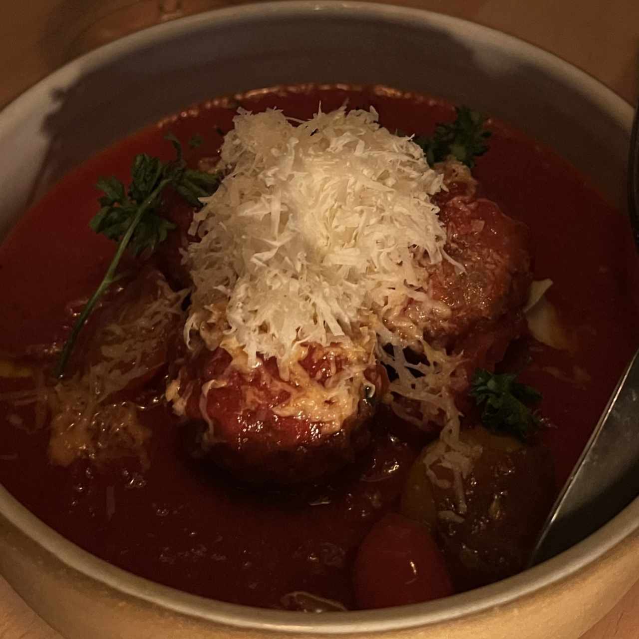 Antipasti - Polpette,Pomodorini E Pecorino