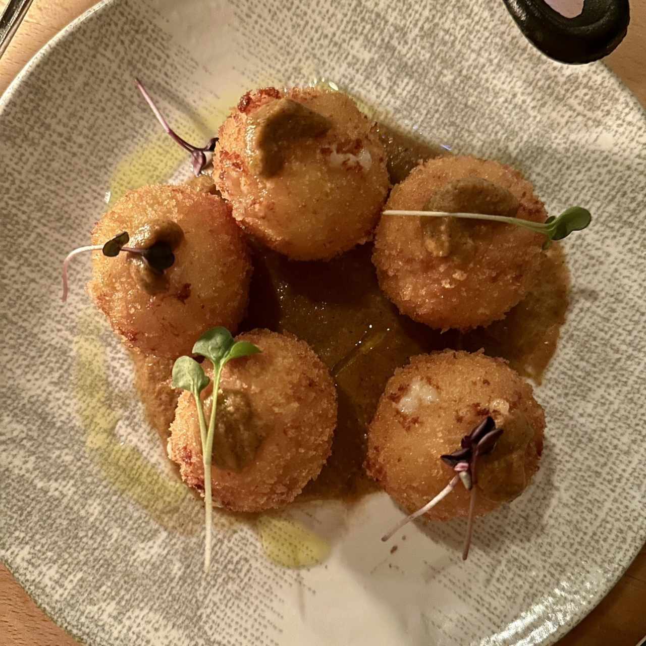 Crocchette Di Patate e Formagio con Pomodoro bruciato