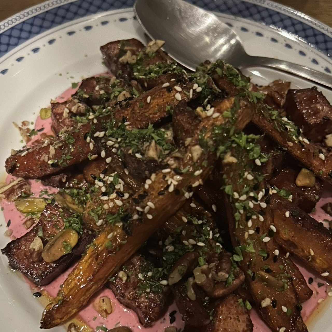 Zanahorias al grill con porkbelly 