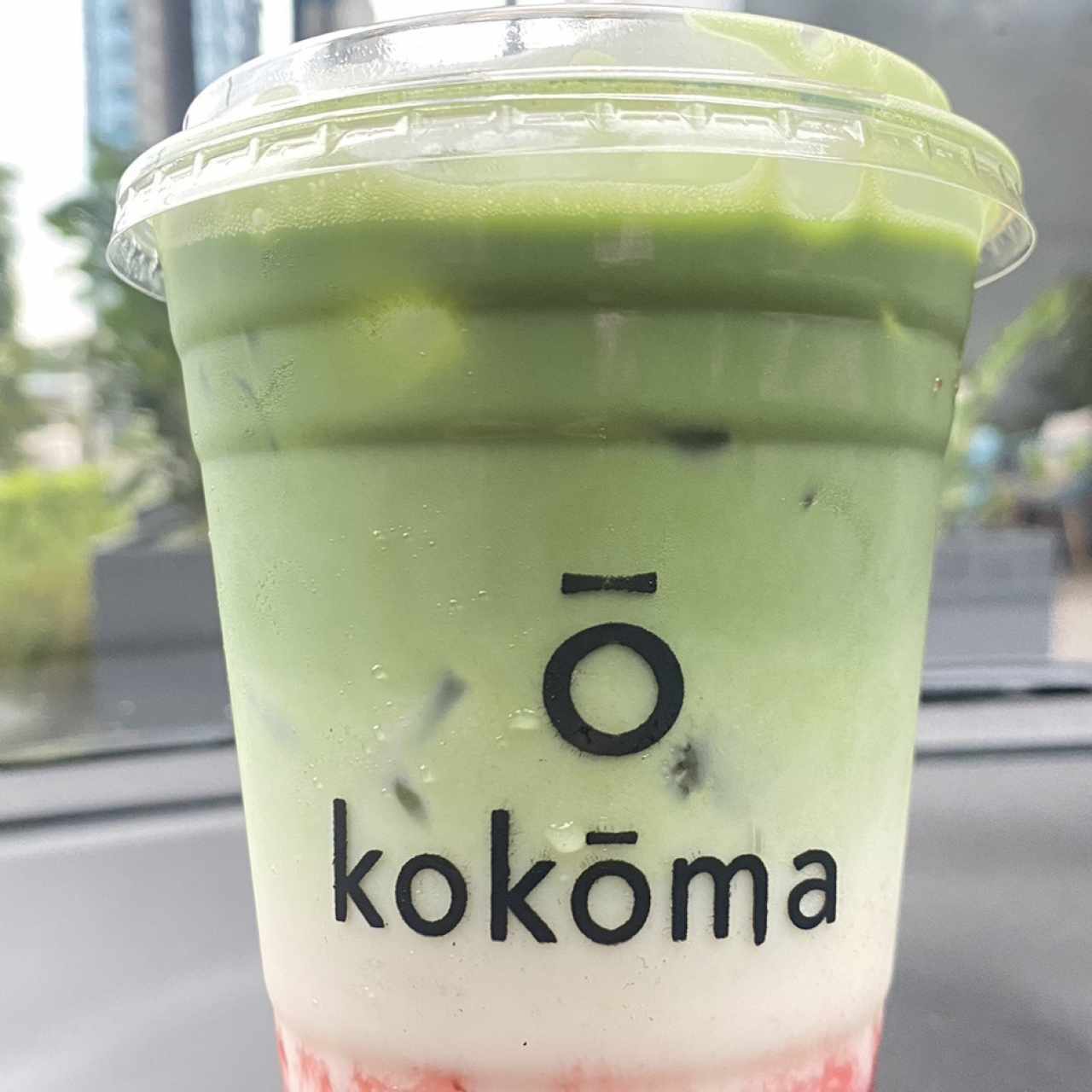 Strawberry matcha latte 