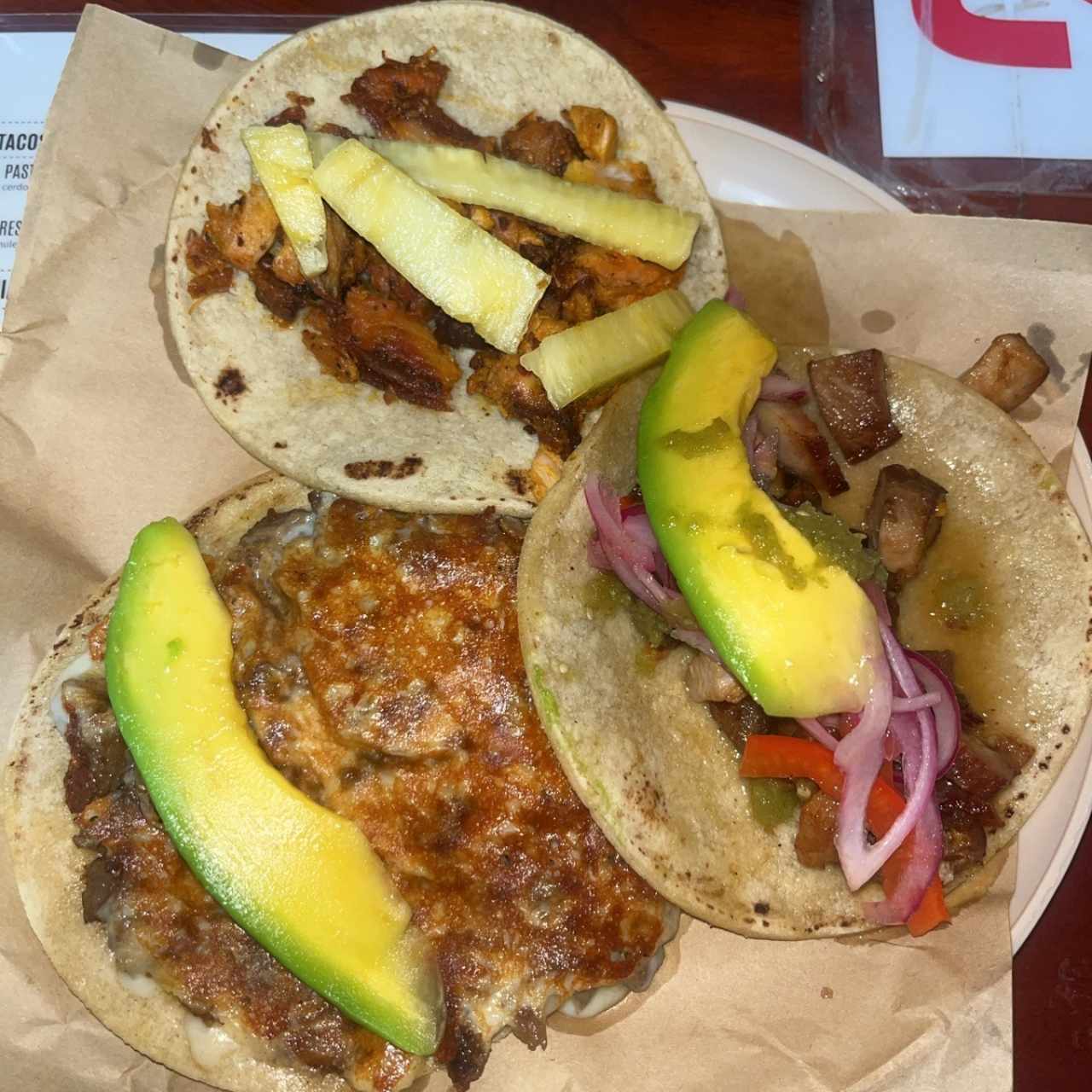 Pastor, costra y chicharron