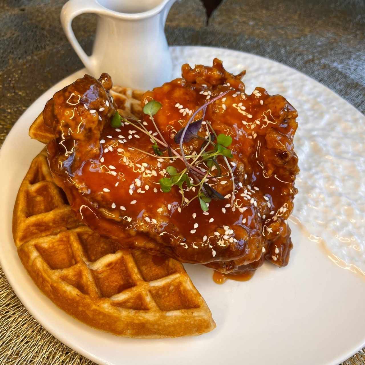 Orange chiken Wafles 