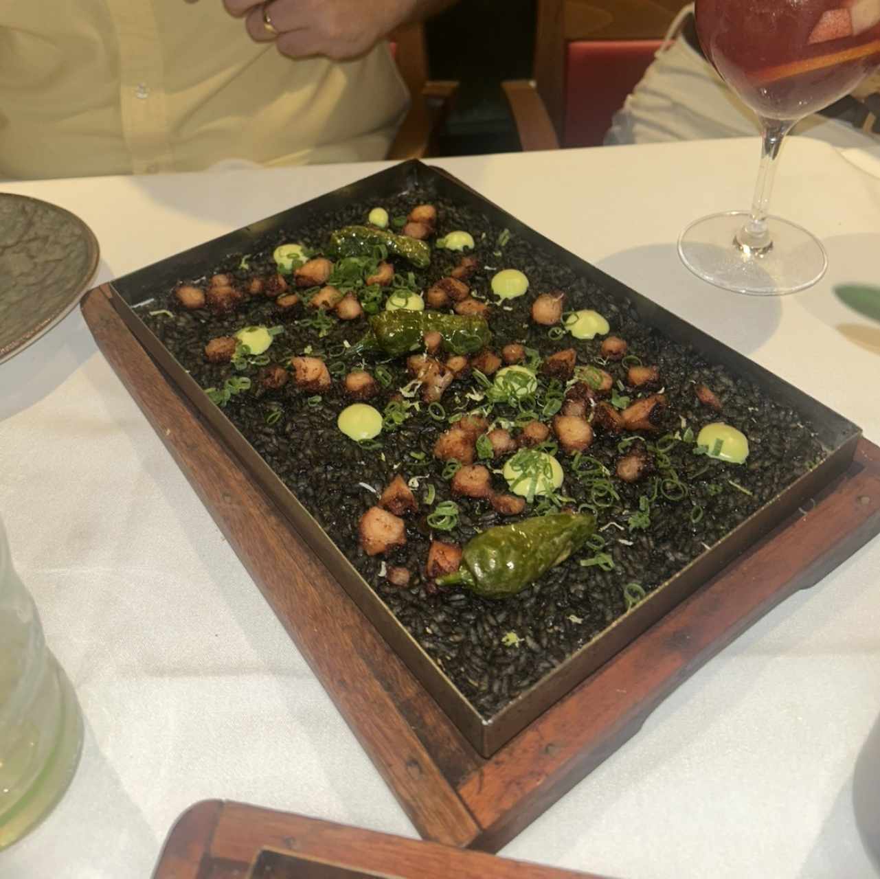 Arroz negro con Pulpo crocante