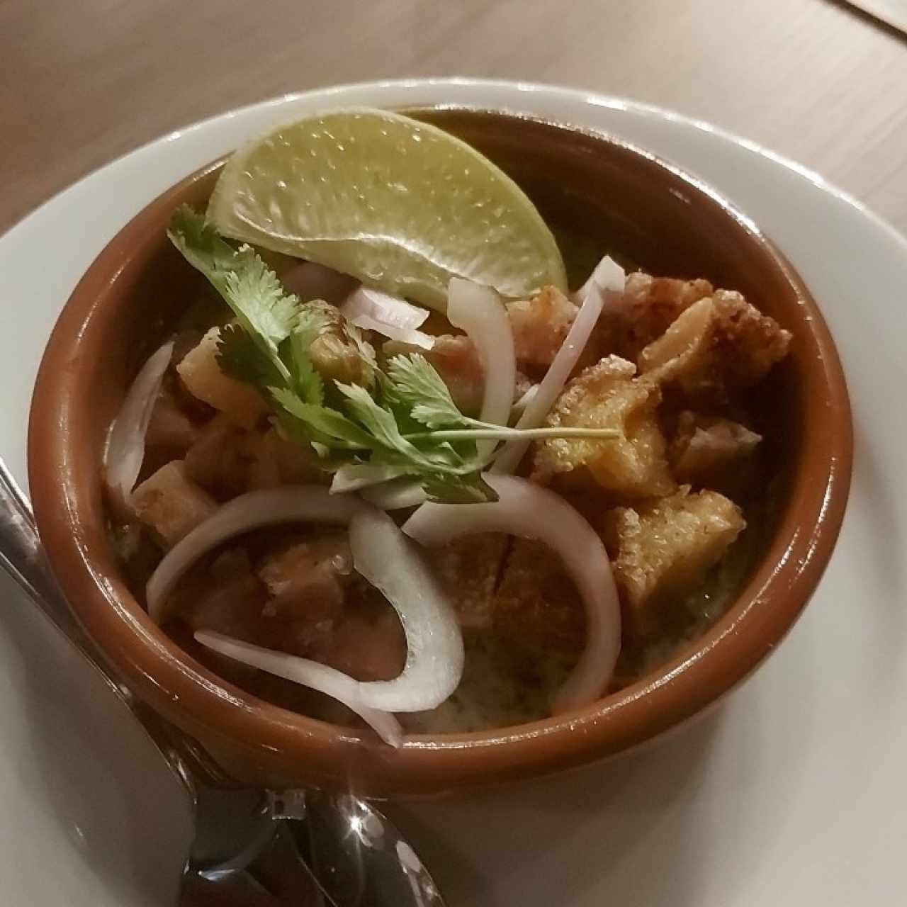 Entradas - Ceviche de porkbelly