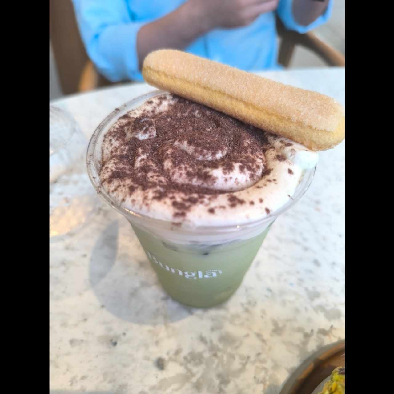 Matcha con chocolate