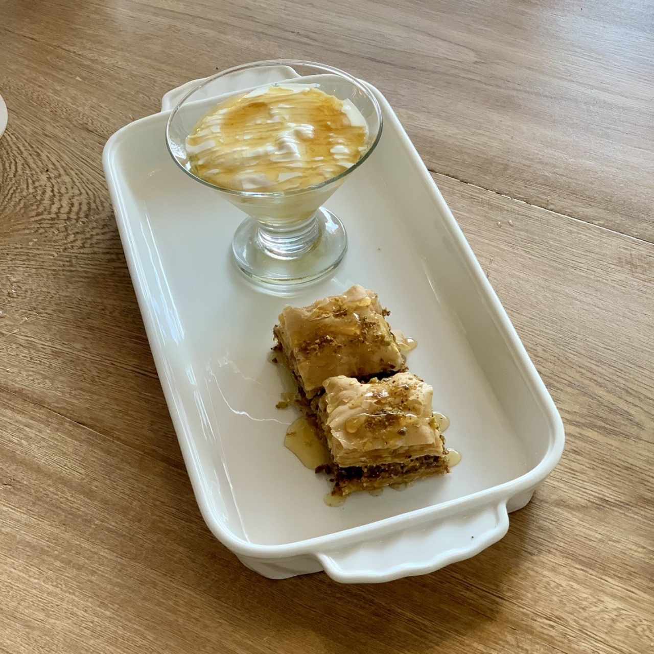 Baklava y Yougurt griego