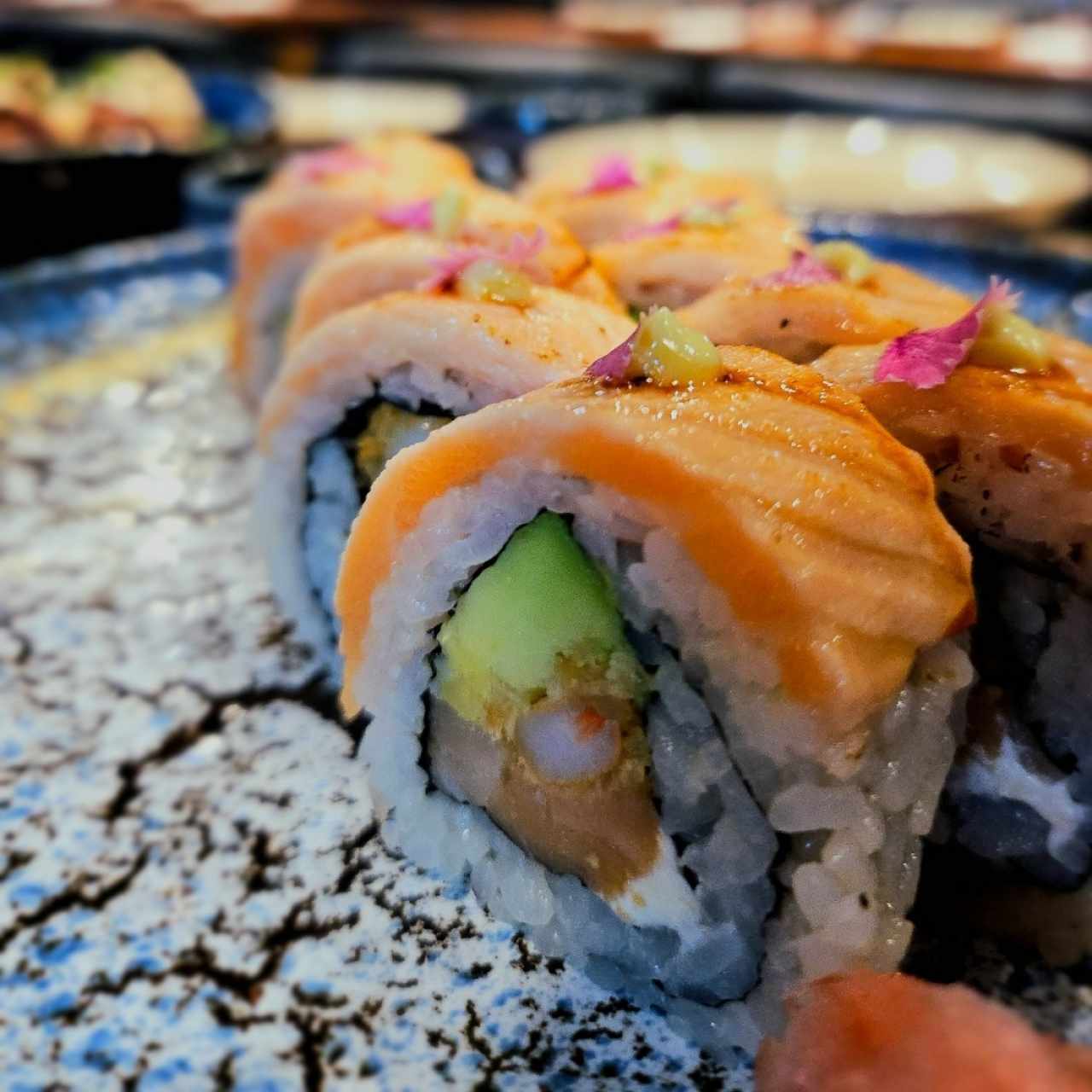 truffle salmon sushi roll