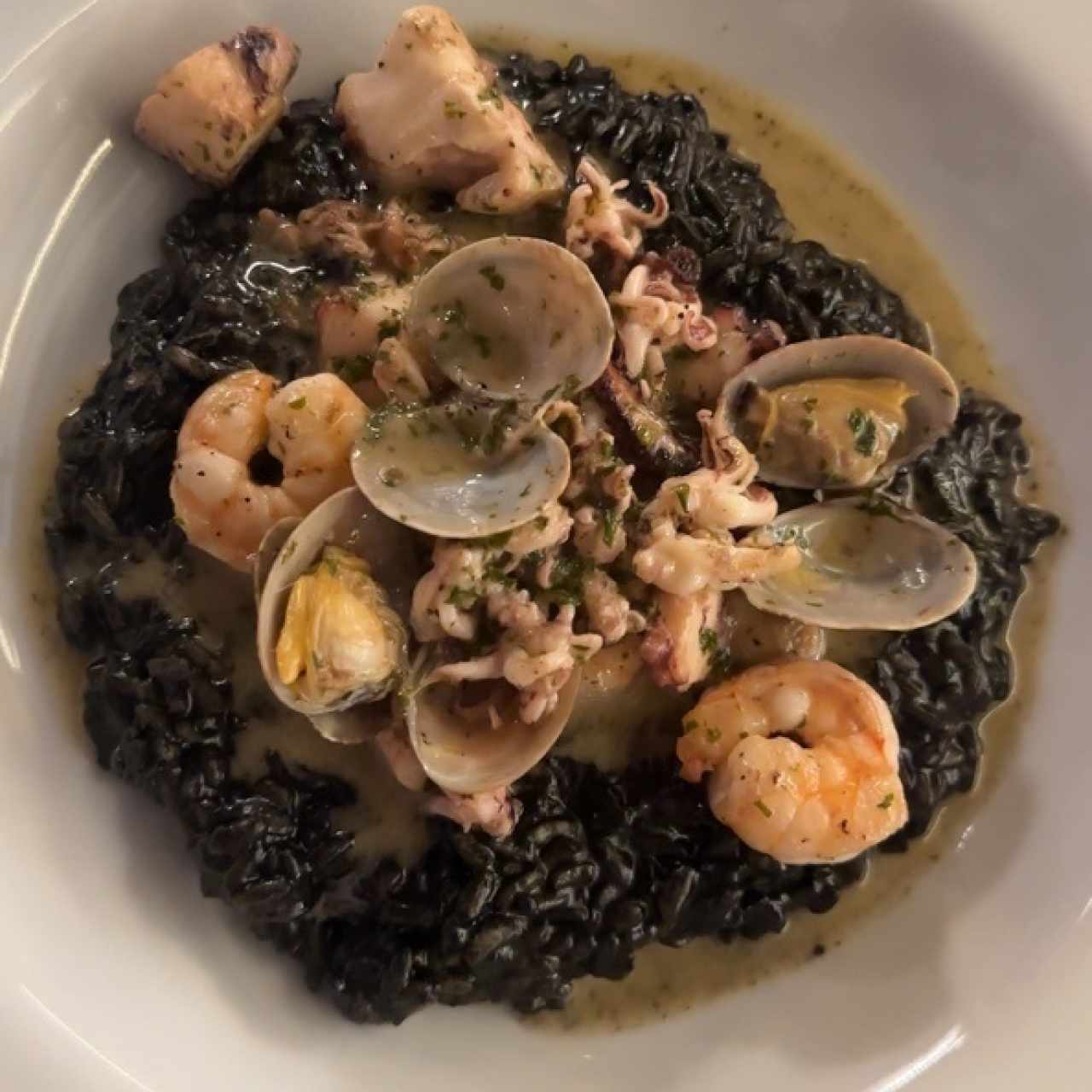 Rissoto negro de mariscos 