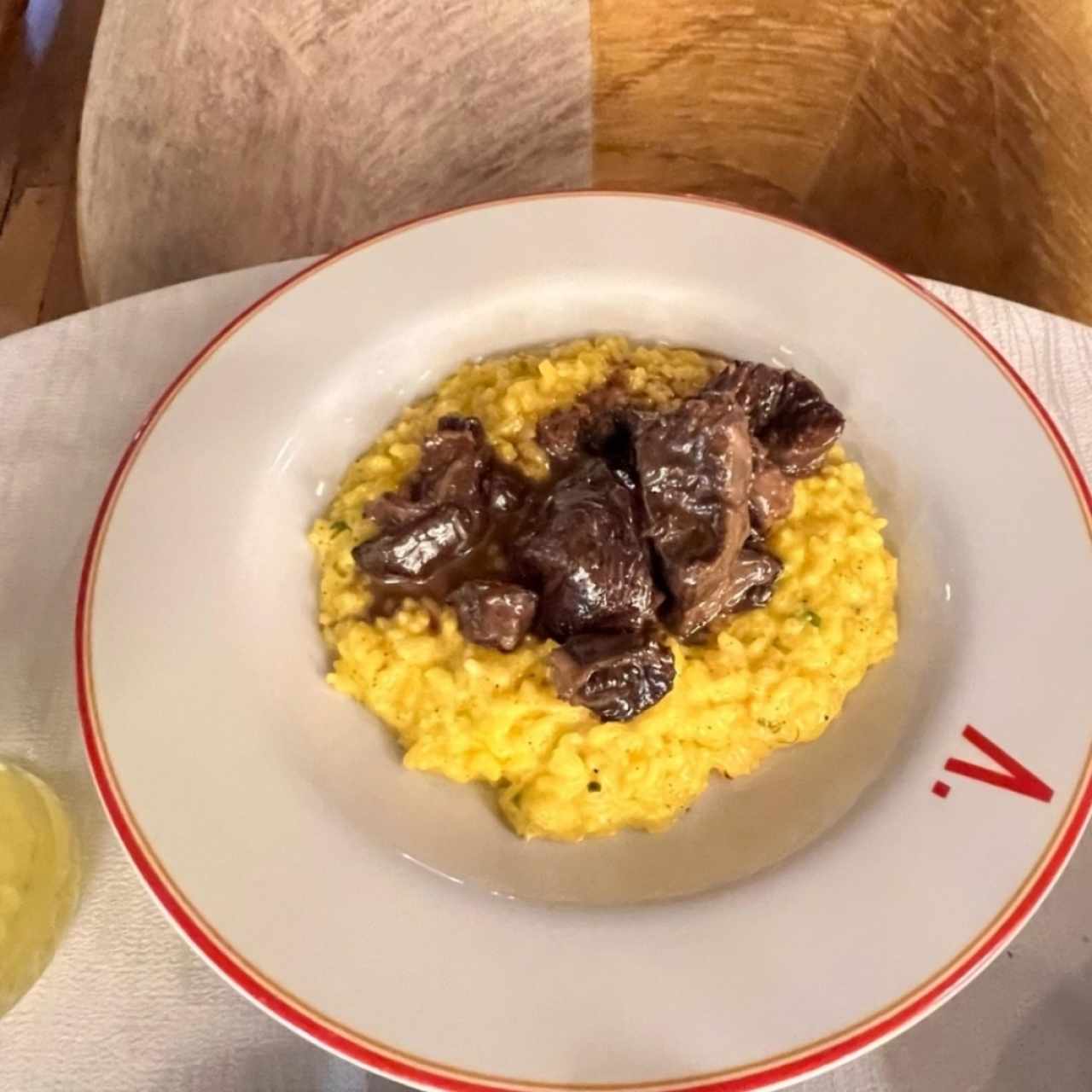 risotto con salsa de ragú