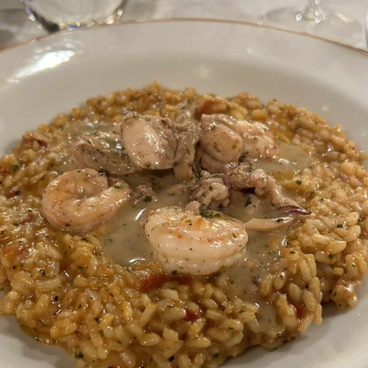 Risotto con mariscos