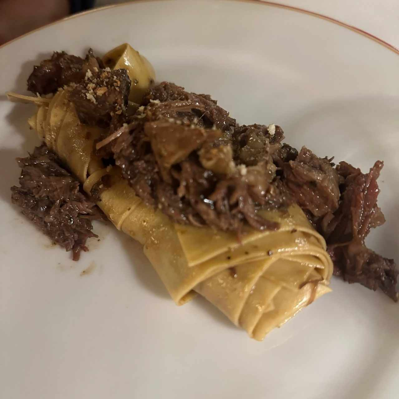 Parpadelle di short ribs