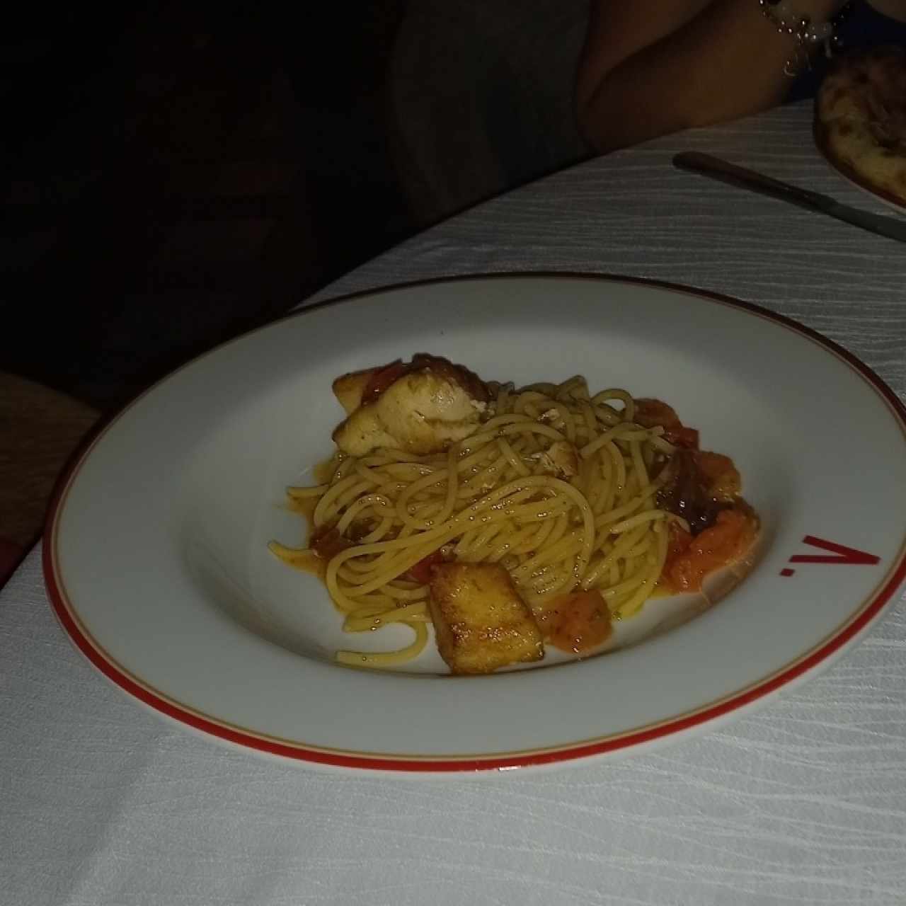 spaguetti con salmón