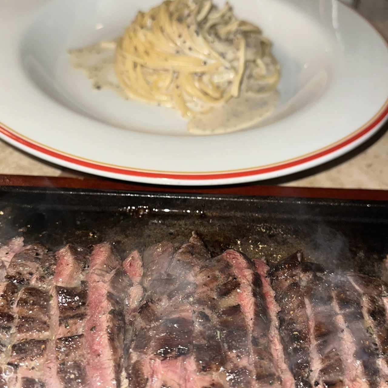 Entraña y Cacio e Pepe