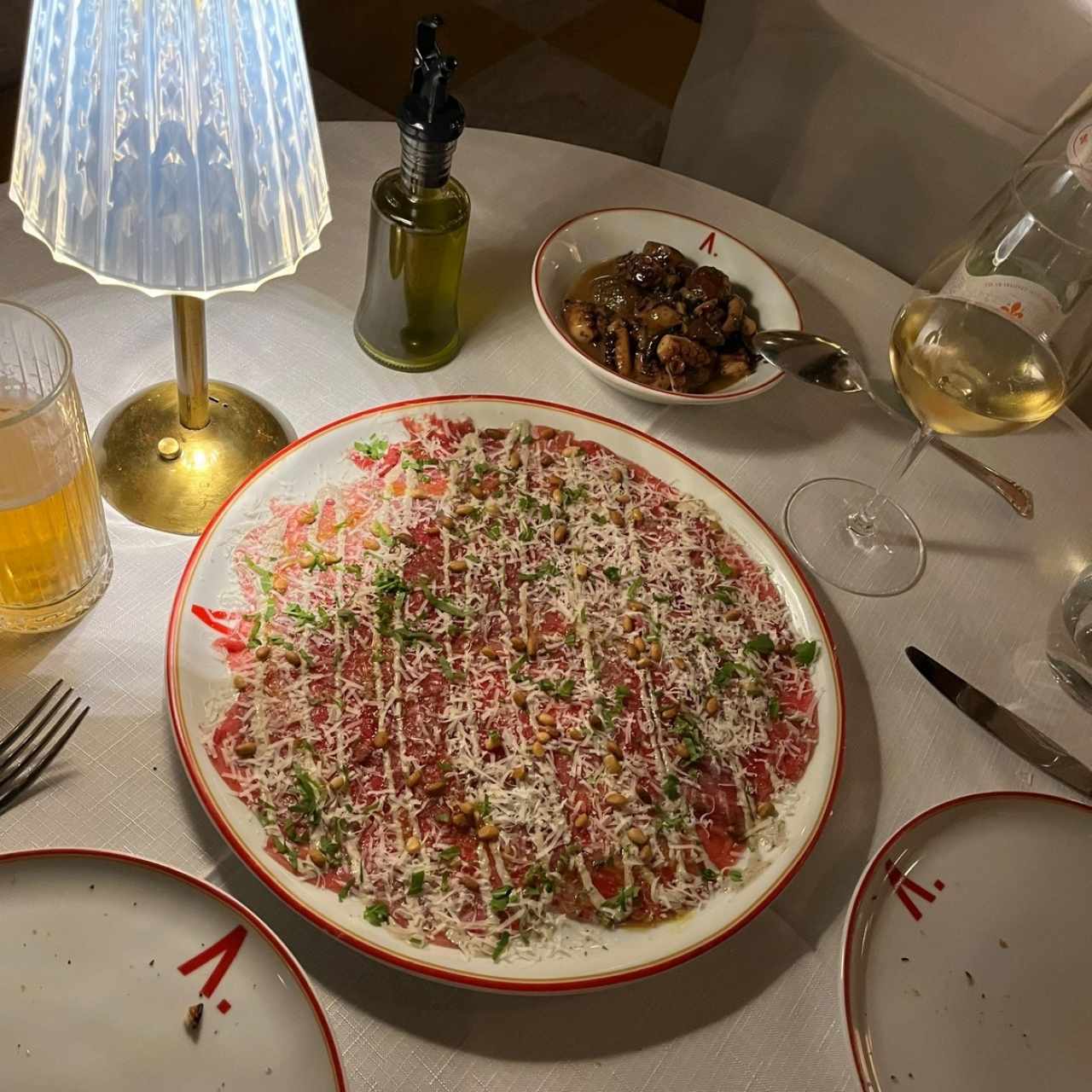 Carpaccio de res y Pulpo