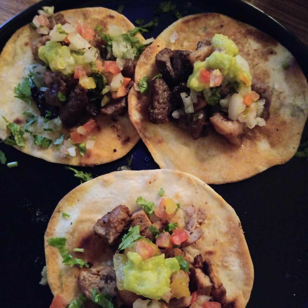 Tacos de bistec (carnitas) 