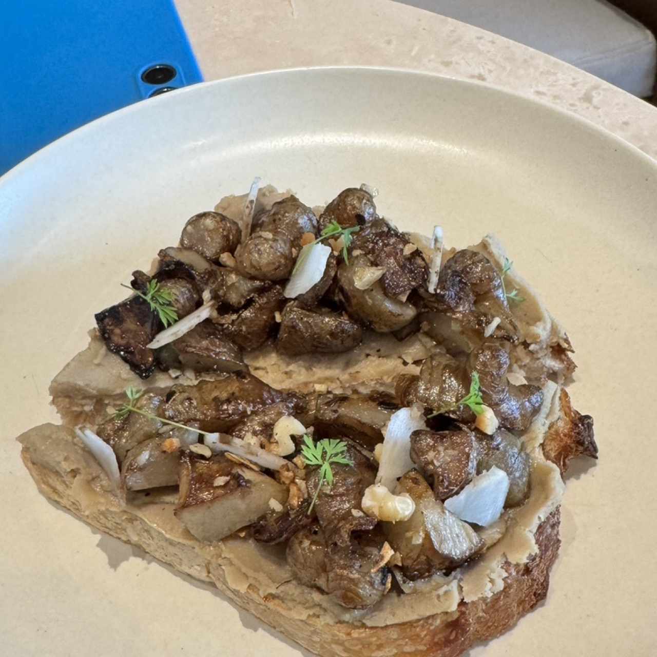 Tosta de alcachofa
