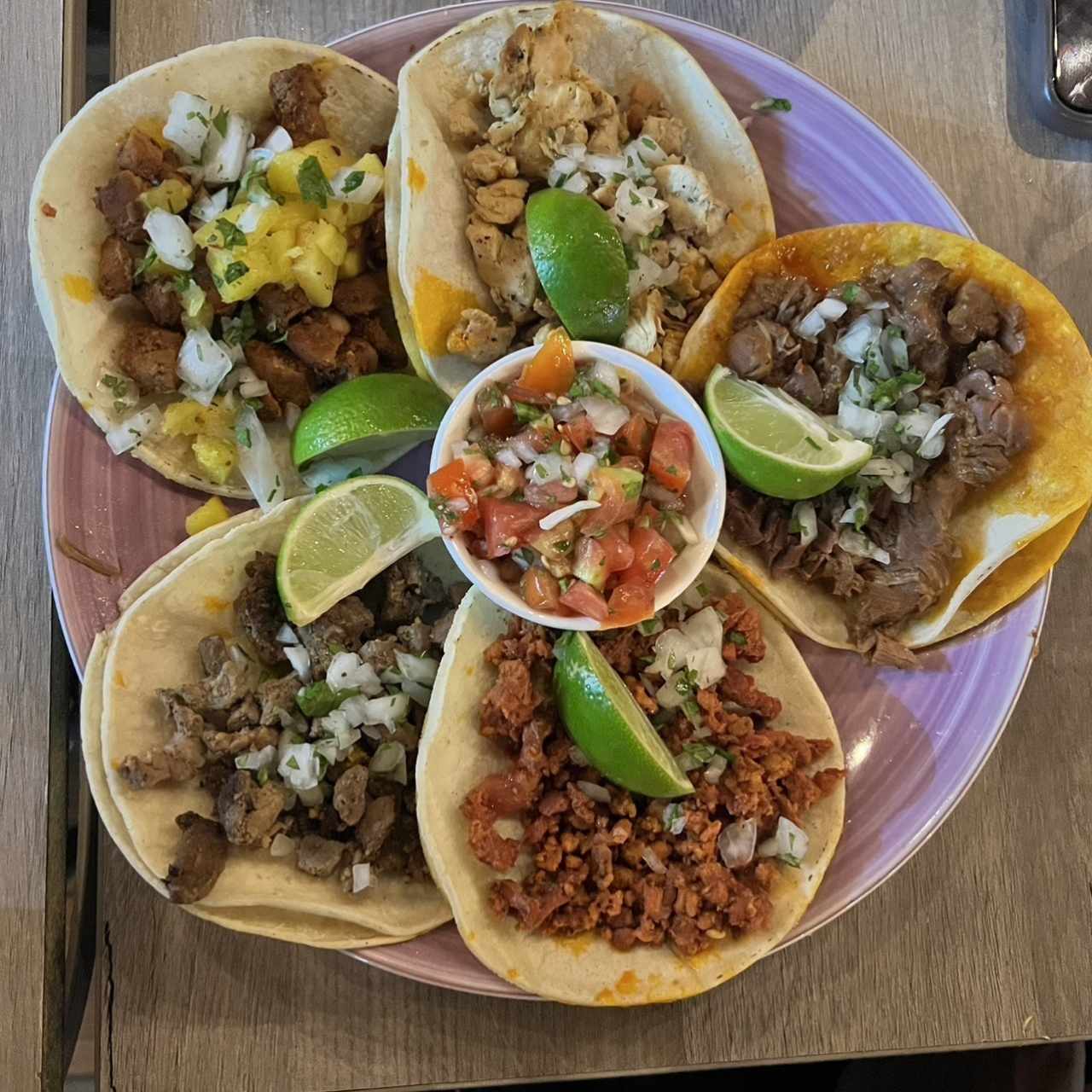 Mini bandeja tacos mixtos