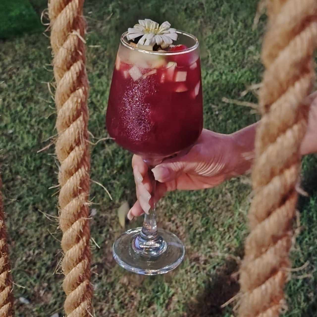 Sangria Roja..  la mejor del mundo, se nota que es con un buen vino. 