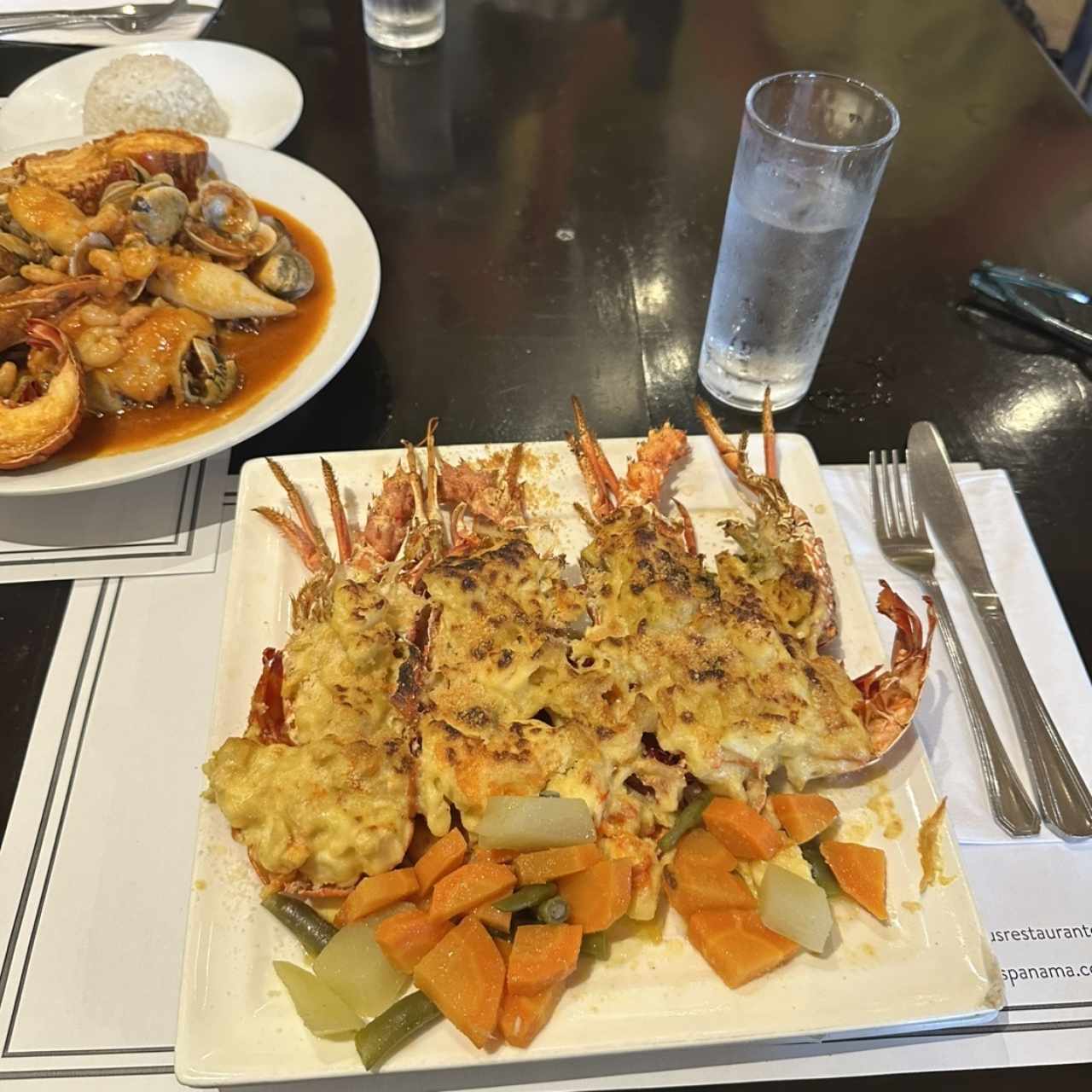 Mariscos - Langosta Gratinada