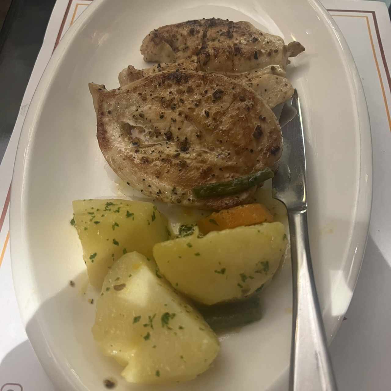 Pechuga de pollo con papas 