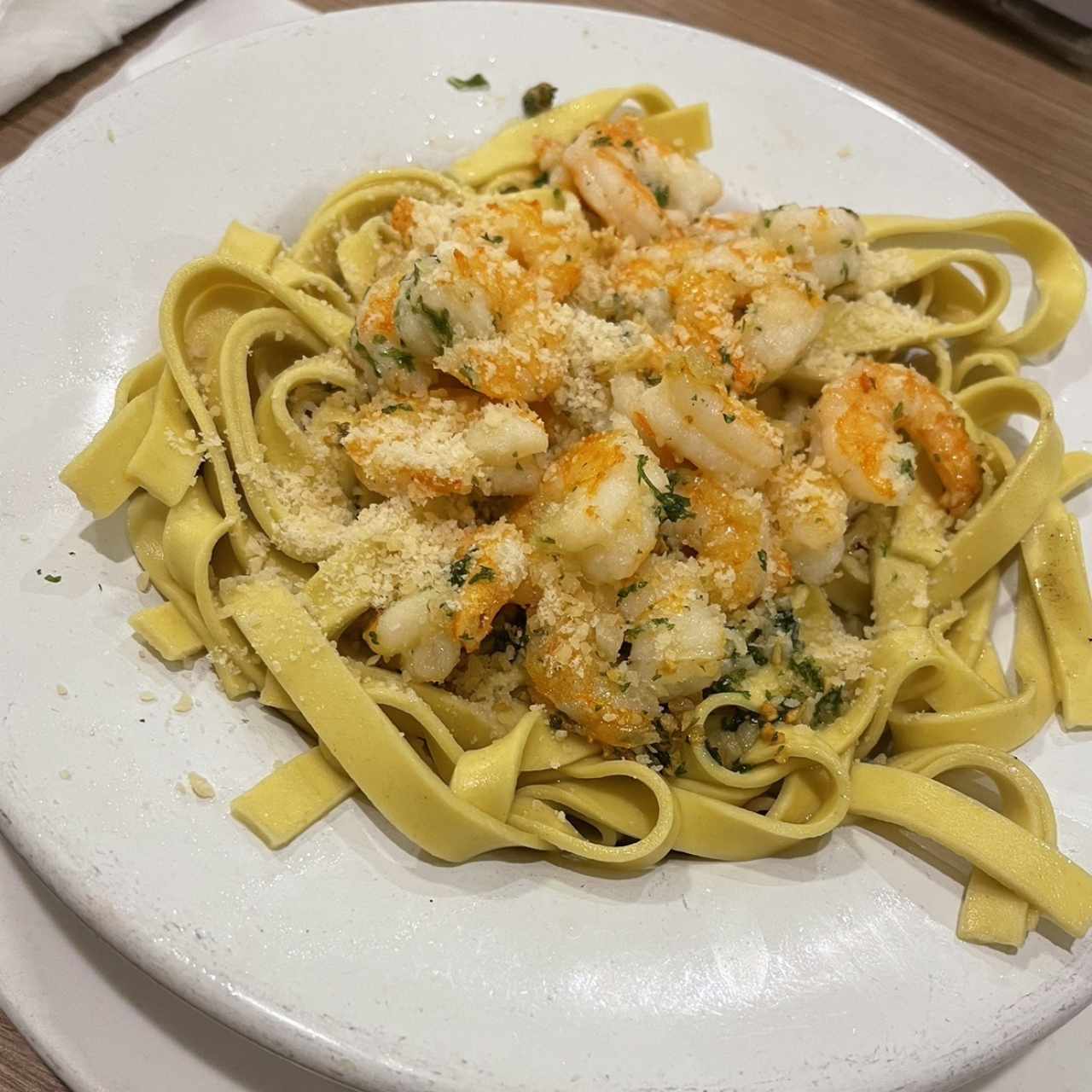 Con Camarones (shrimp spaguetti)