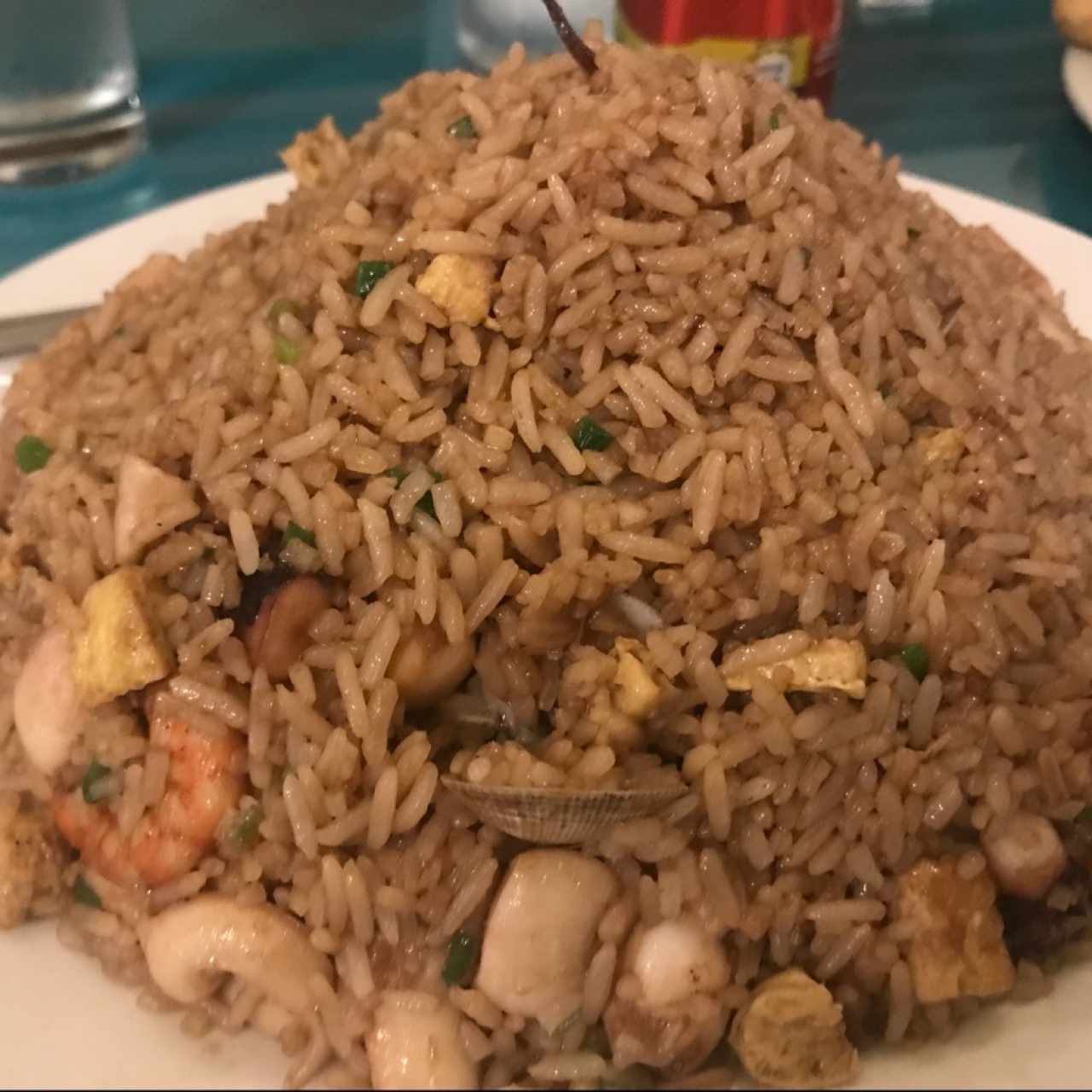 Arroz Chaufa con Mariscos. 