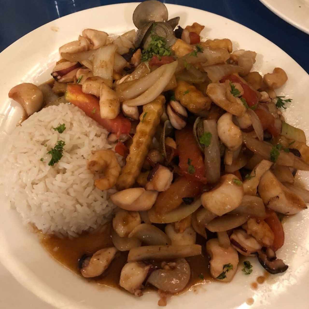 Salteado de Mariscos! 😍 Lo mejor del mundo mundial! 