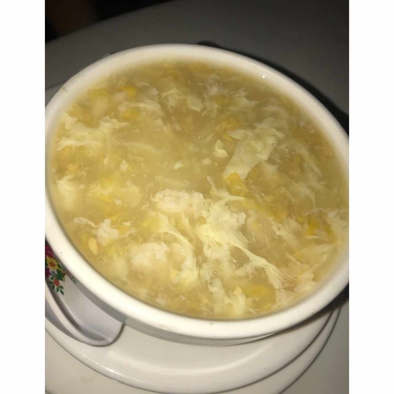 Sopa maíz con pollo