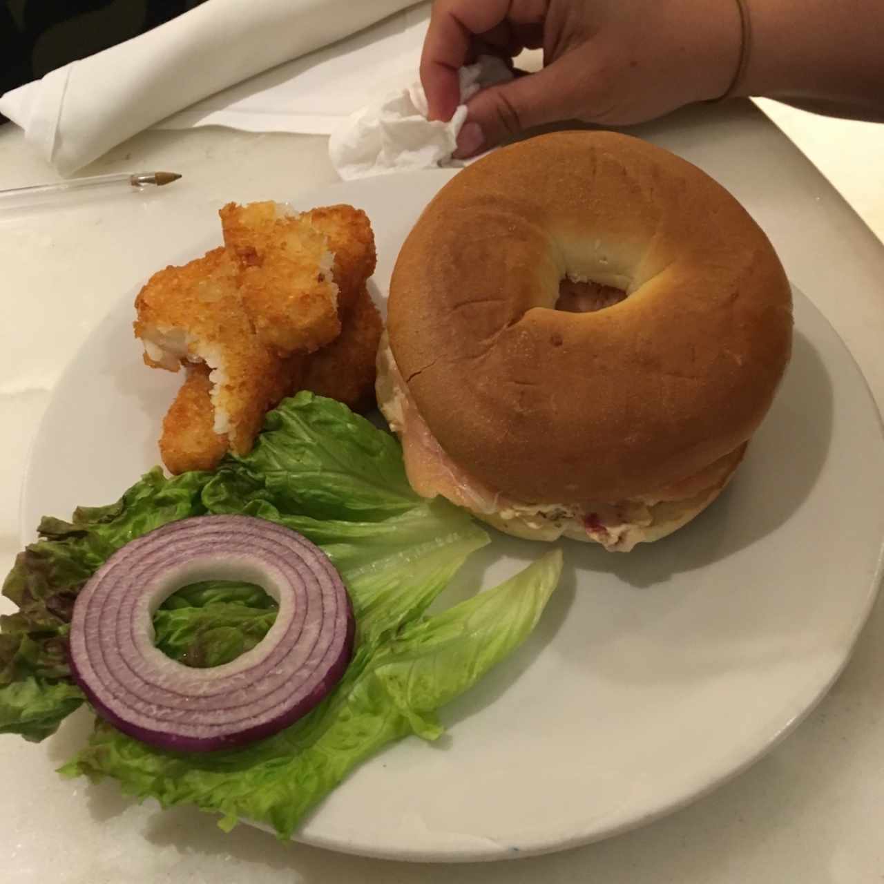 bagel de salmón