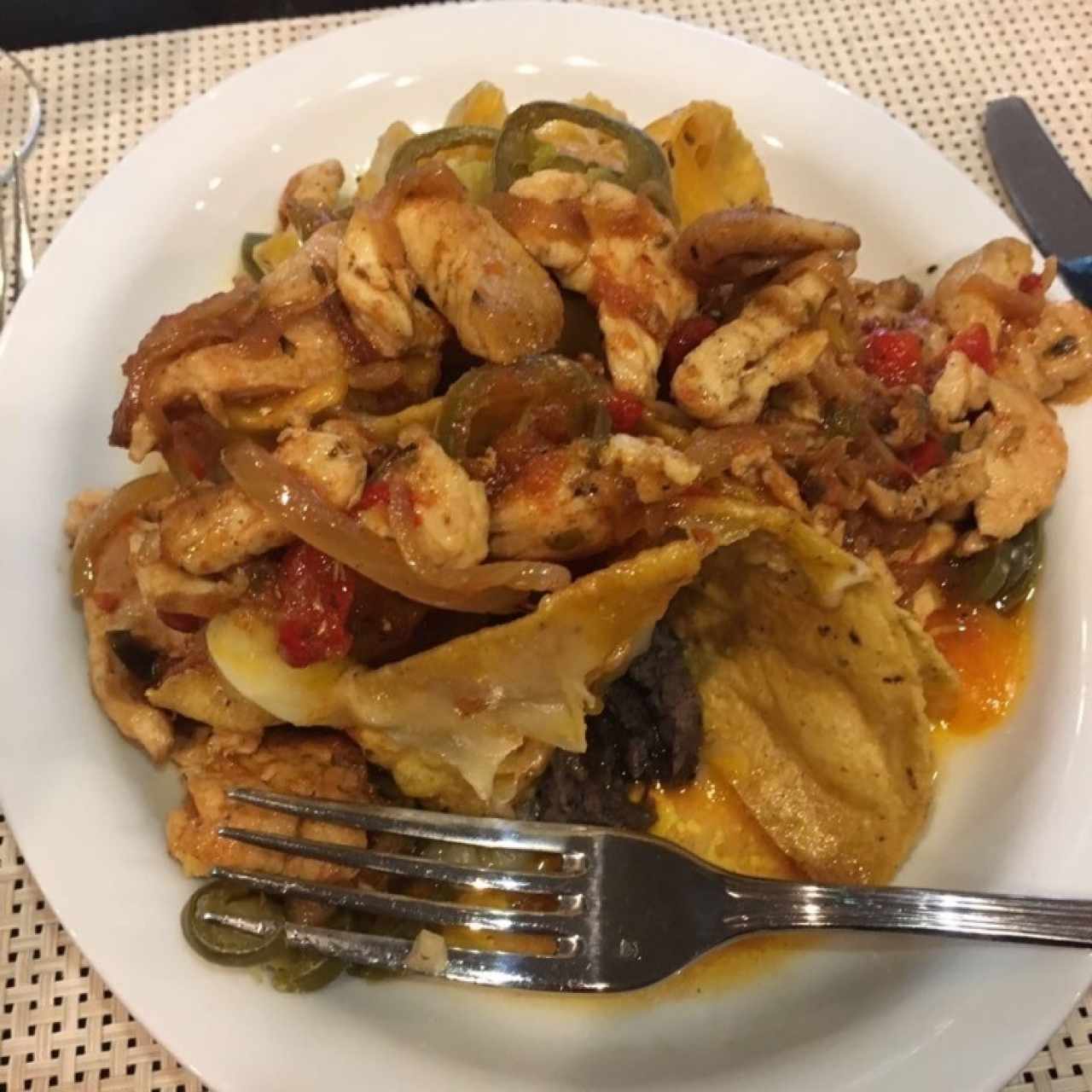 super nachos con pollo